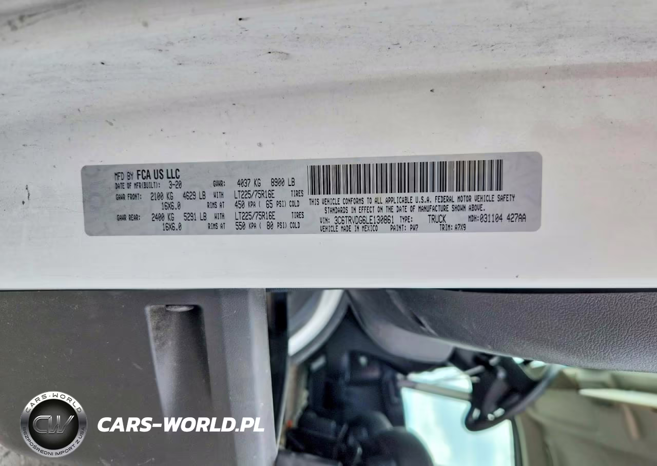 2020 Ram Promaster 2500 2500 High VIN:3C6TRVDG6LE130861 - 13