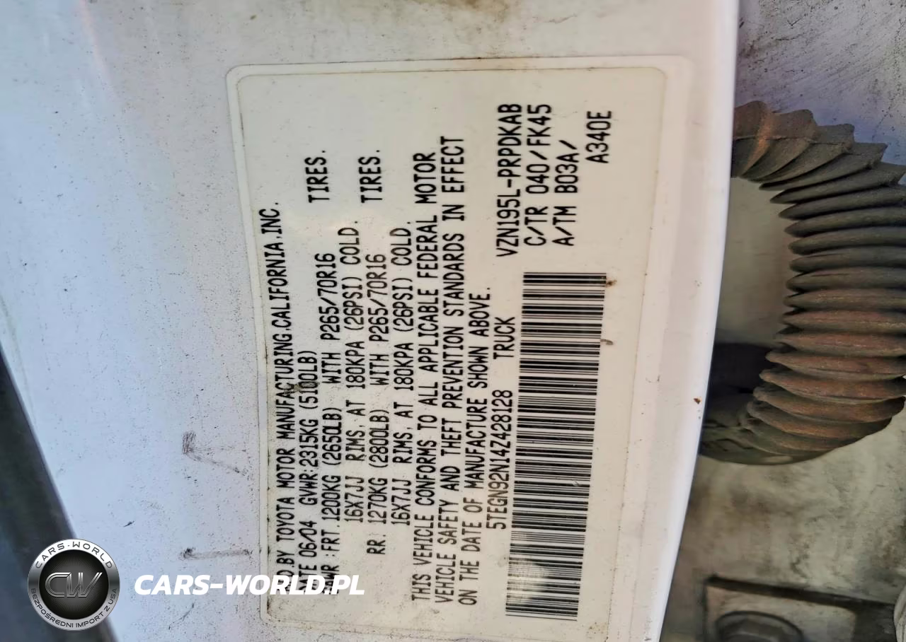 2004 Toyota Tacoma Prerunner V6 VIN:5TEGN92N14Z428128 - 12