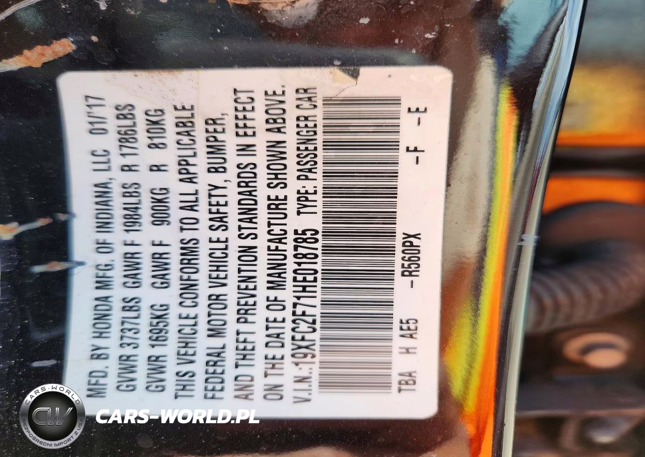 2017 Honda Civic Ex VIN:19XFC2F71HE018785 - 12