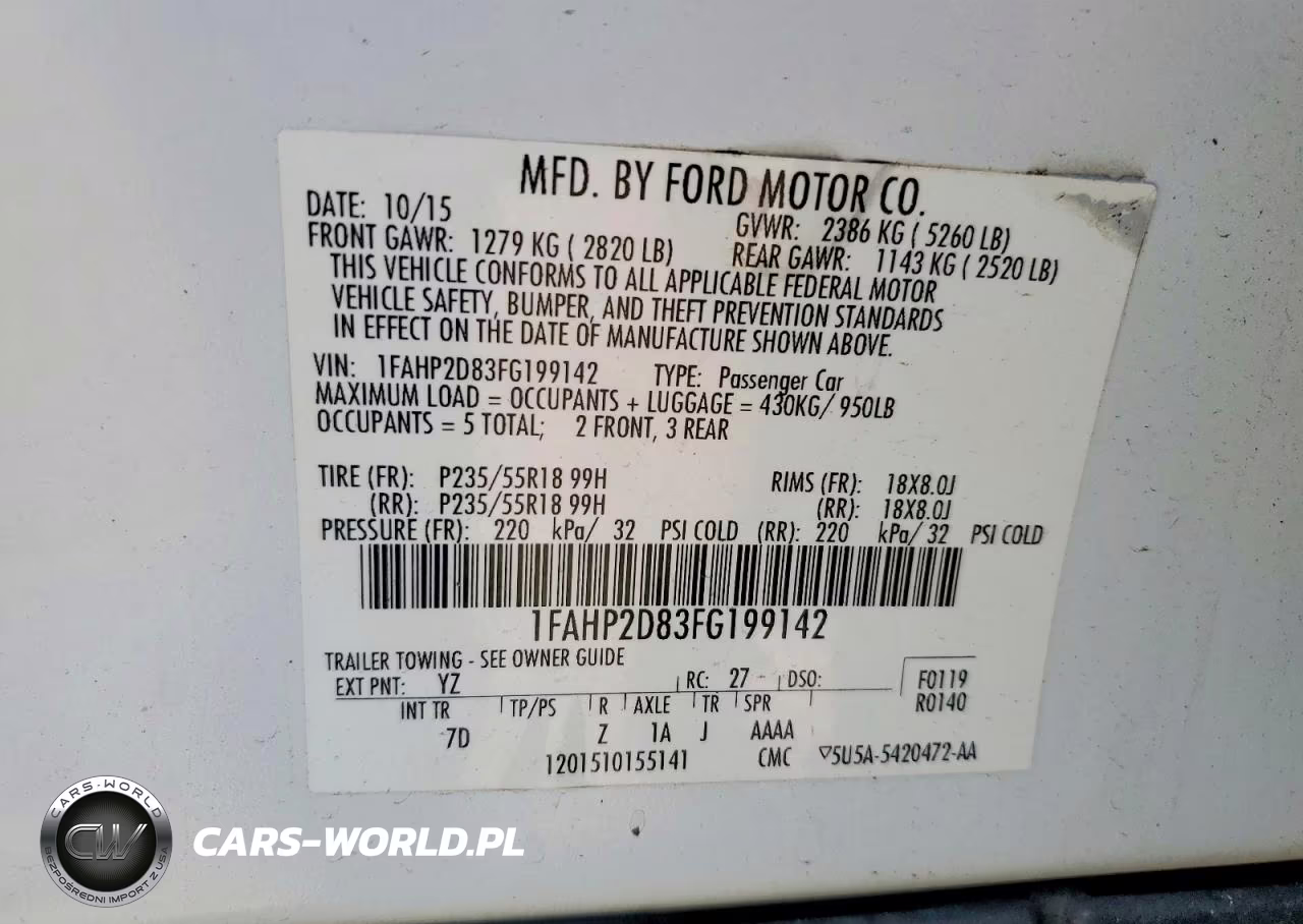 2015 Ford Taurus Se VIN:1FAHP2D83FG199142 - 12
