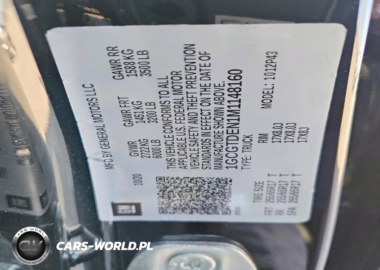 2021 Chevrolet Colorado Z71 VIN:1GCGTDEN1M1148160 - 12