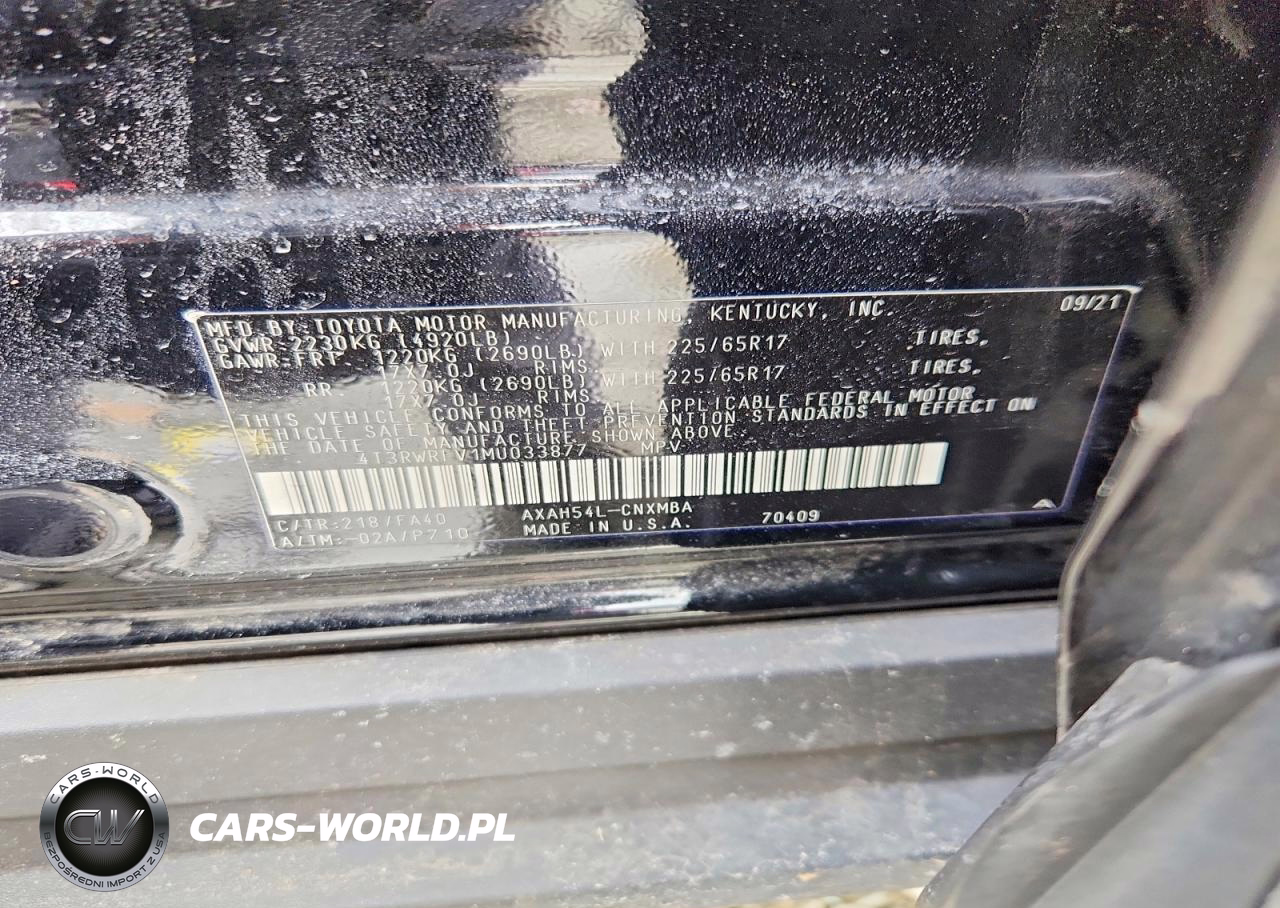 2021 Toyota Rav4 Hybrid Xle VIN:4T3RWRFV1MU033877 - 13