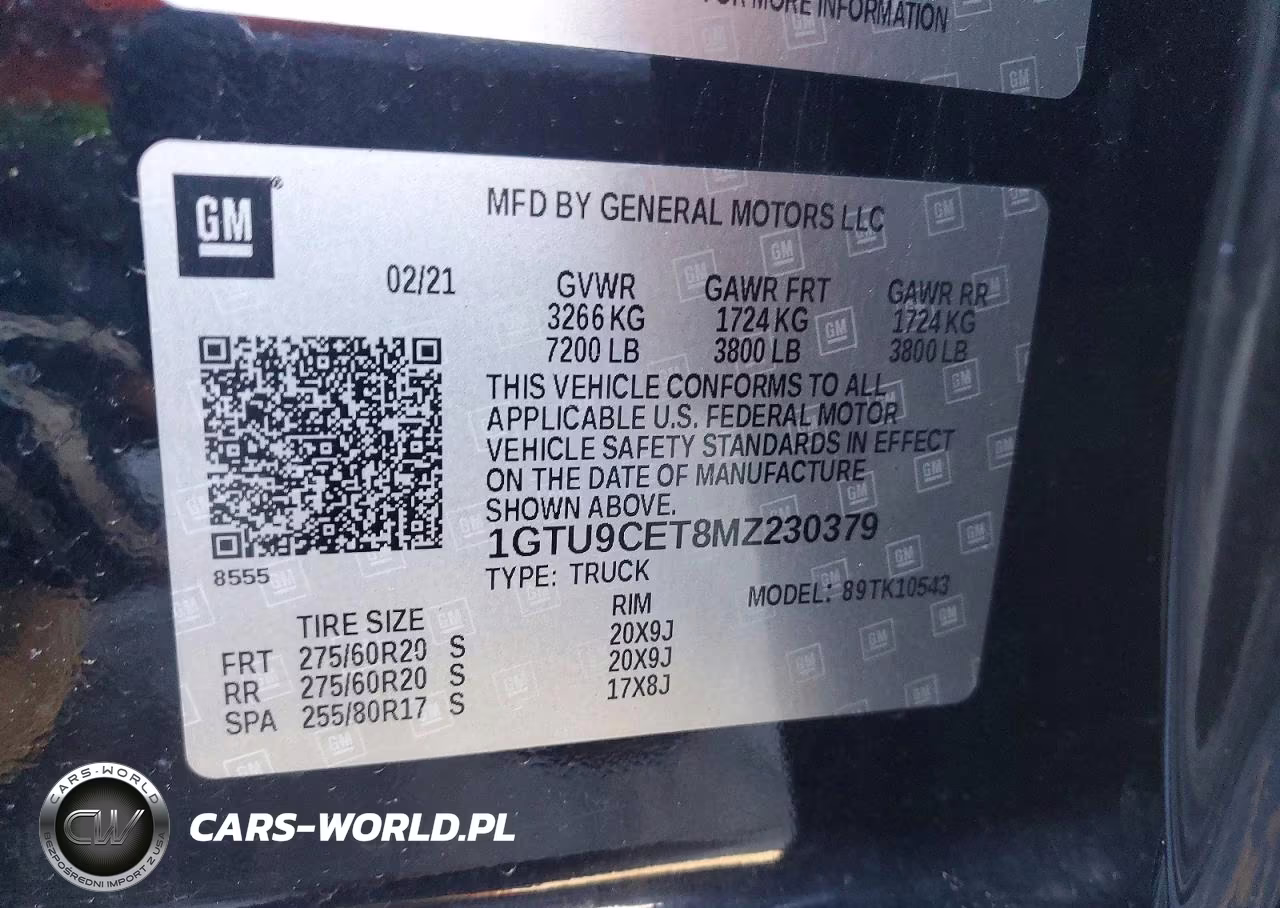 2021 GMC Sierra K1500 Elevation VIN:1GTU9CET8MZ230379 - 13