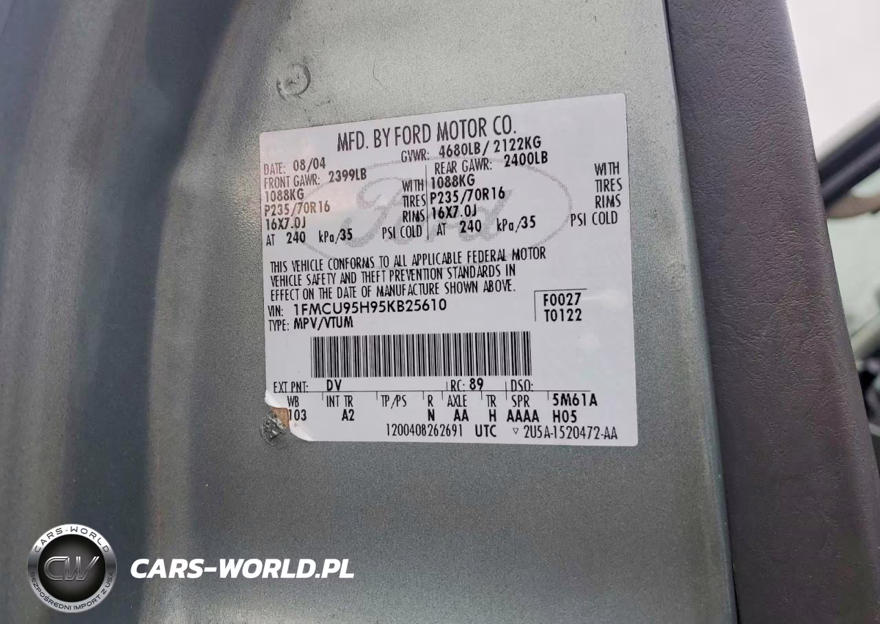 2005 Ford Escape Hev VIN:1FMCU95H95KB25610 - 14