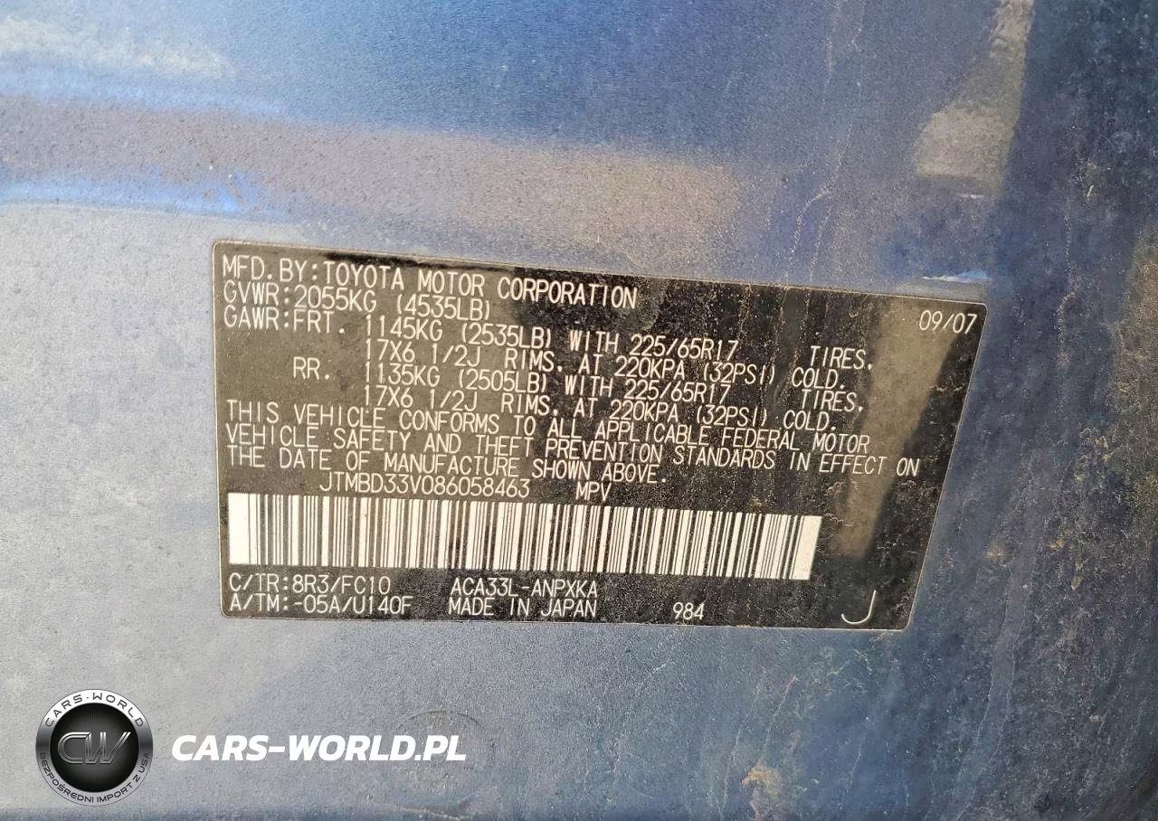 2008 Toyt Rav4 Hybrid VIN:JTMBD33V086058463 - 13