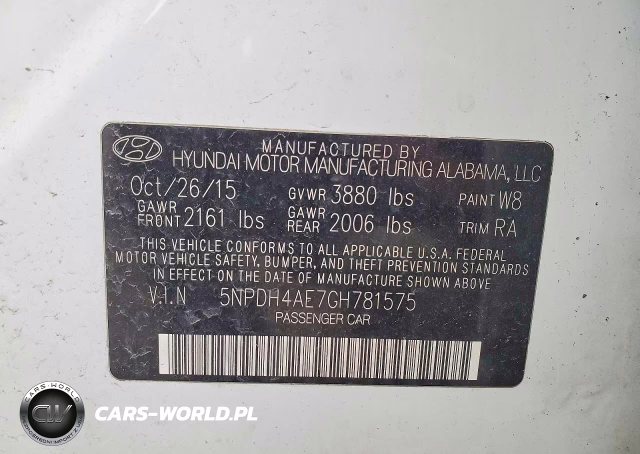 2016 Hyundai Elantra Se VIN:5NPDH4AE7GH781575 - 12