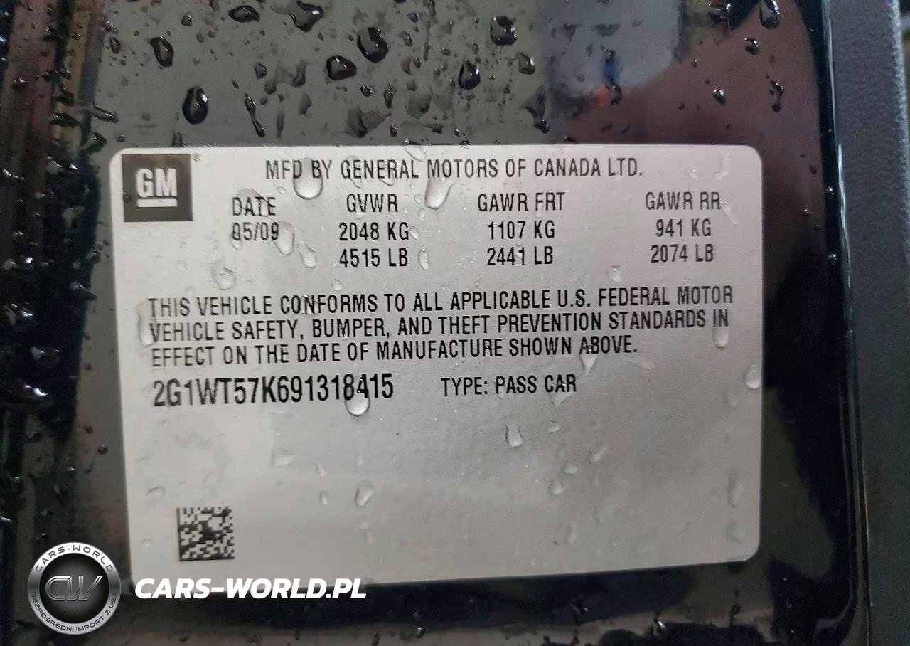 2009 Chevrolet Impala 1Lt VIN:2G1WT57K691318415 - 13