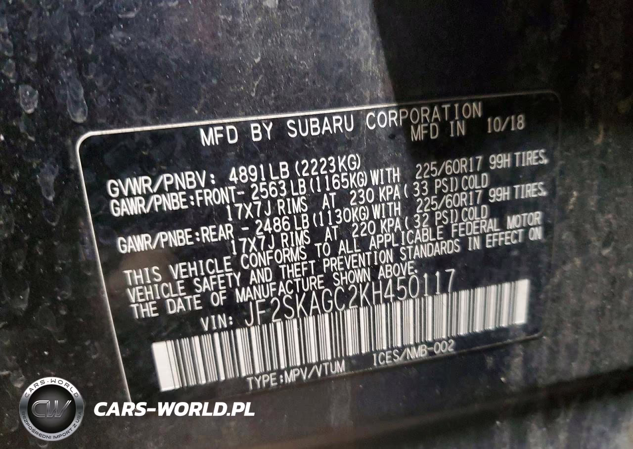 2019 Subaru Forester Premium VIN:JF2SKAGC2KH450117 - 13