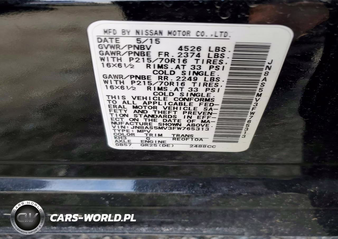 2015 Nissan Rogue Select S VIN:JN8AS5MV3FW765313 - 13
