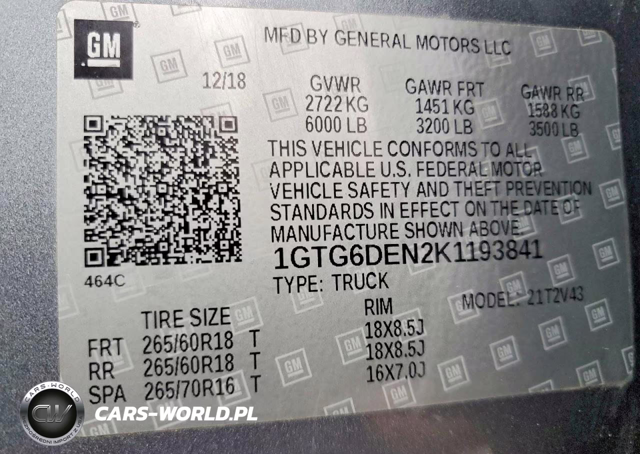 2019 GMC Canyon Slt VIN:1GTG6DEN2K1193841 - 12