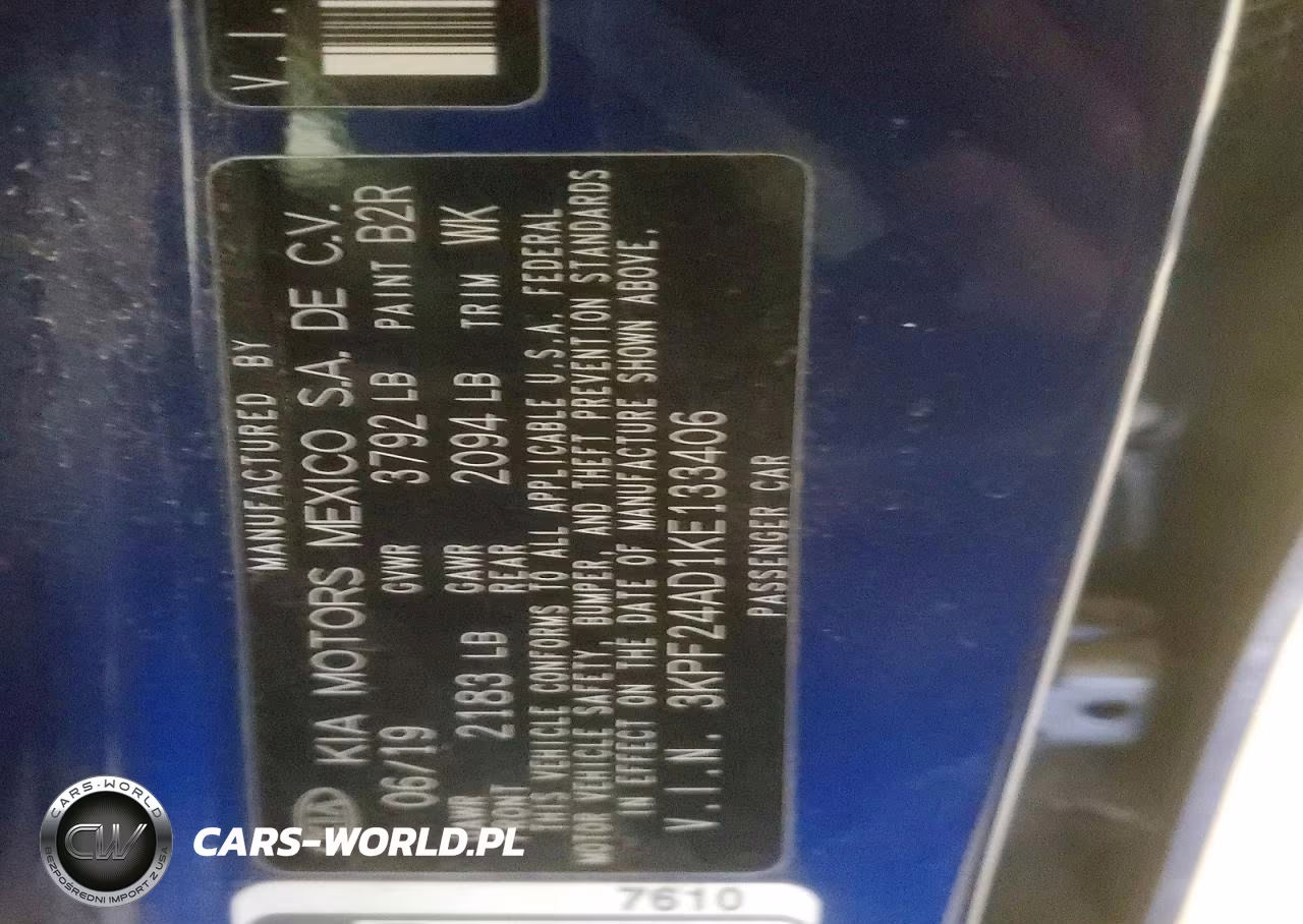 2019 Kia Forte Lxs VIN:3KPF24AD1KE133406 - 12