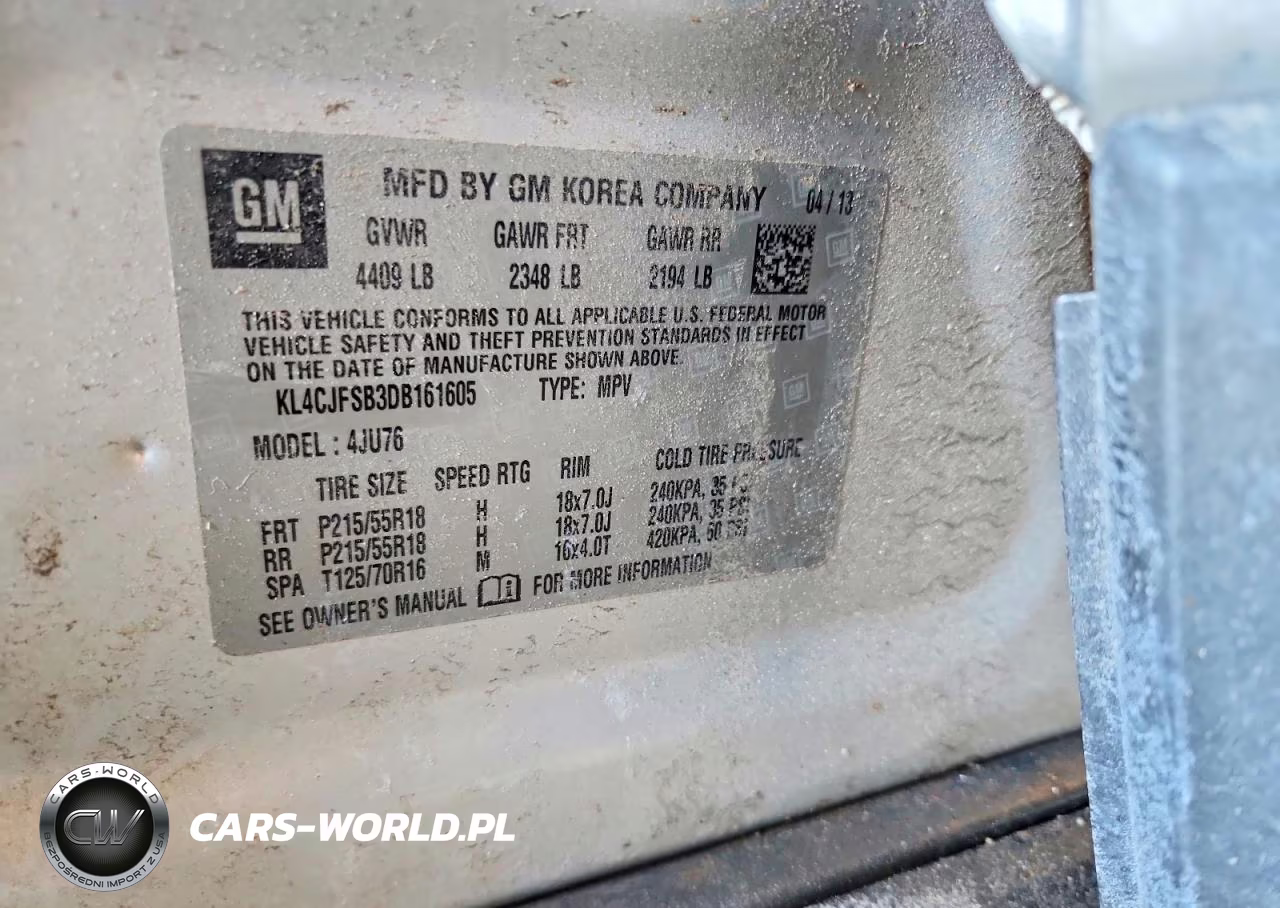 2013 Buick Encore Convenience VIN:KL4CJFSB3DB161605 - 13