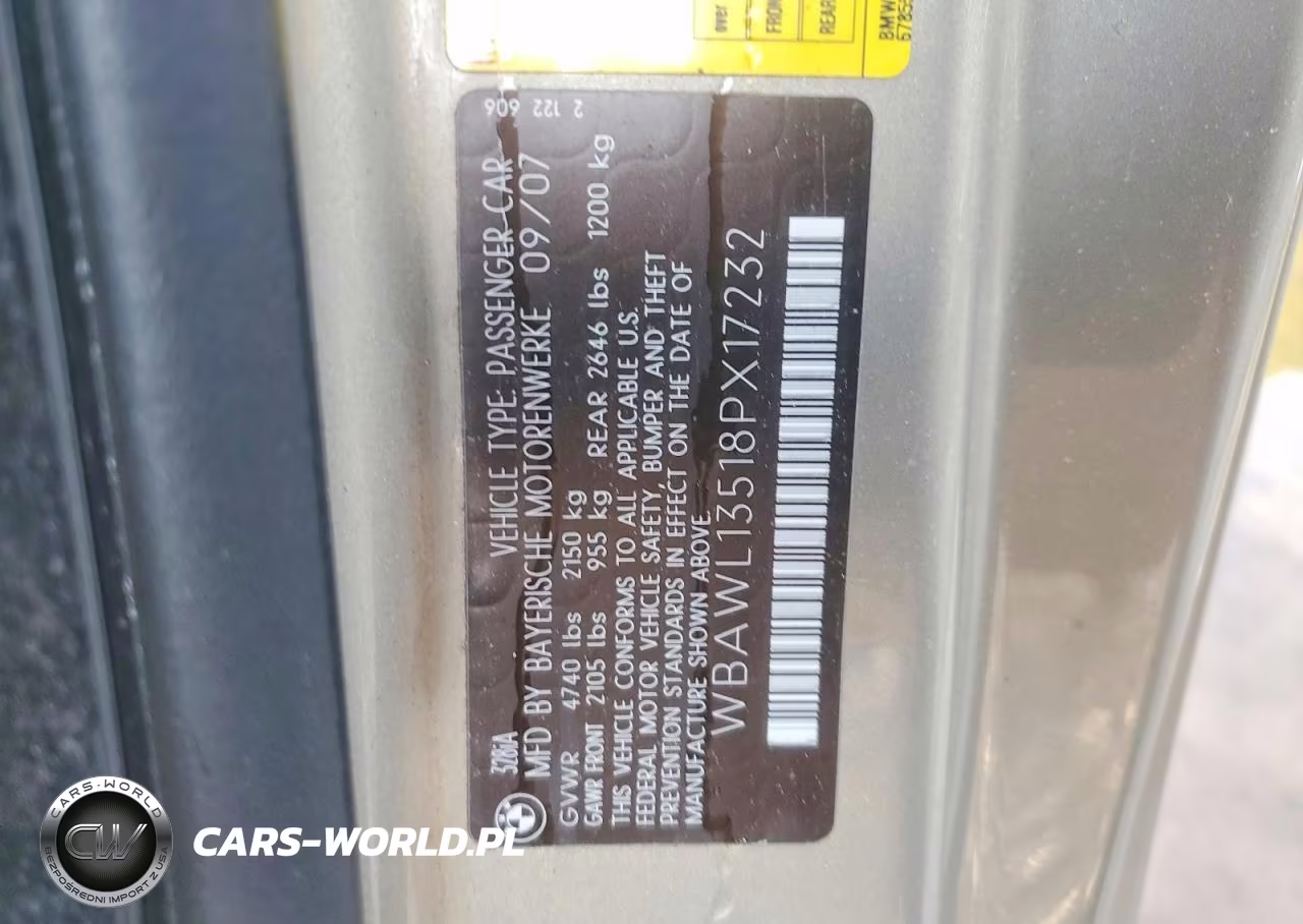 2008 BMW 328 I VIN:WBAWL13518PX17232 - 12