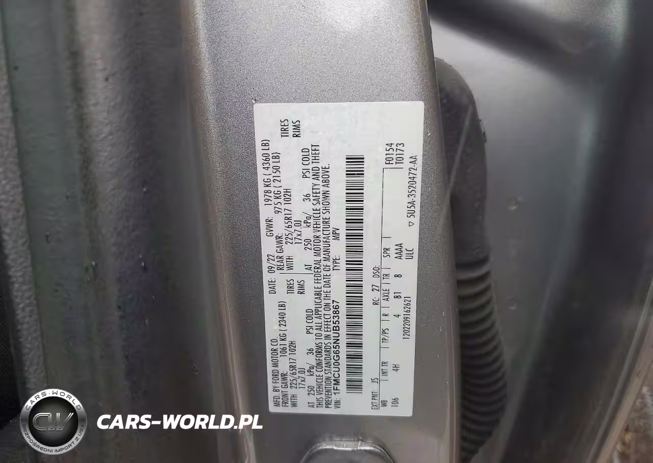 2022 Ford Escape Se VIN:1FMCU0G65NUB53867 - 13