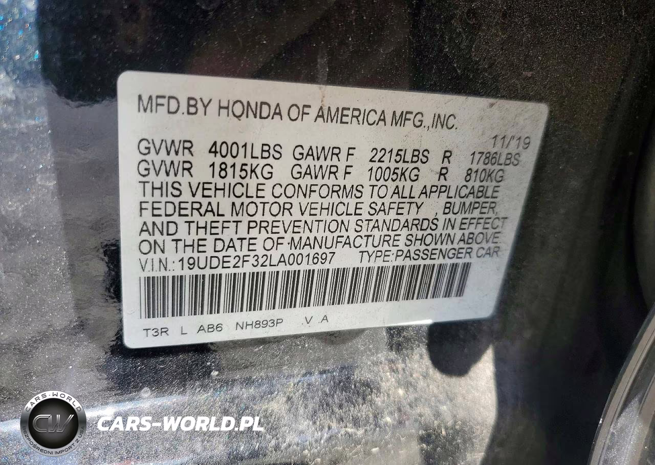 2020 Acura Ilx VIN:19UDE2F32LA001697 - 12