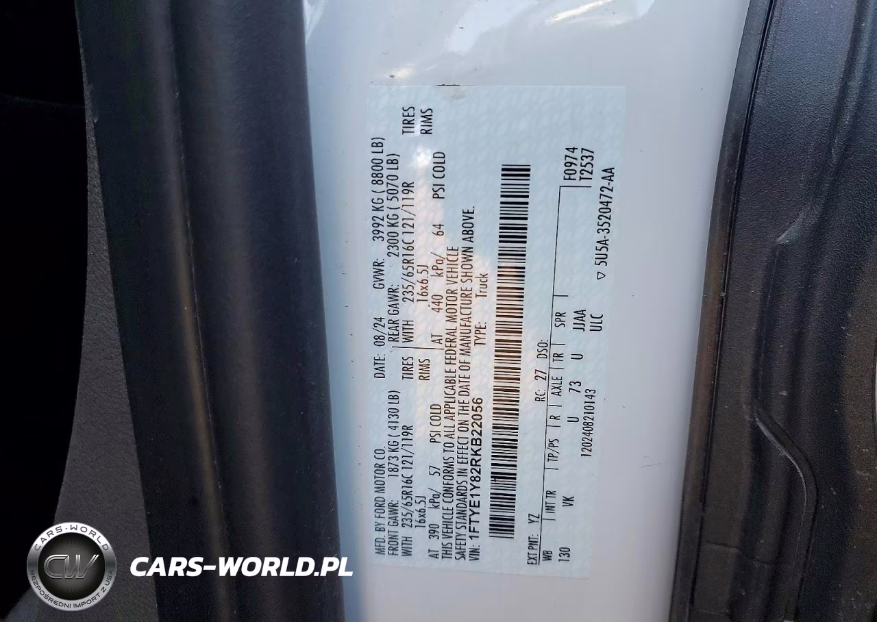 2024 Ford Transit 150 Delivery Van VIN:1FTYE1Y82RKB22056 - 13