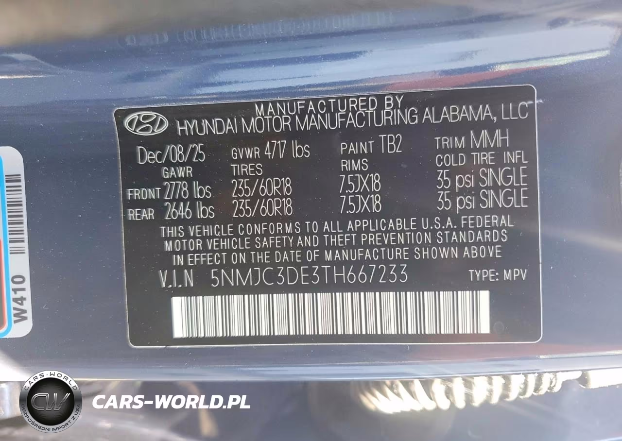 2026 Hyundai Tucson Sel Premium VIN:5NMJC3DE3TH667233 - 13