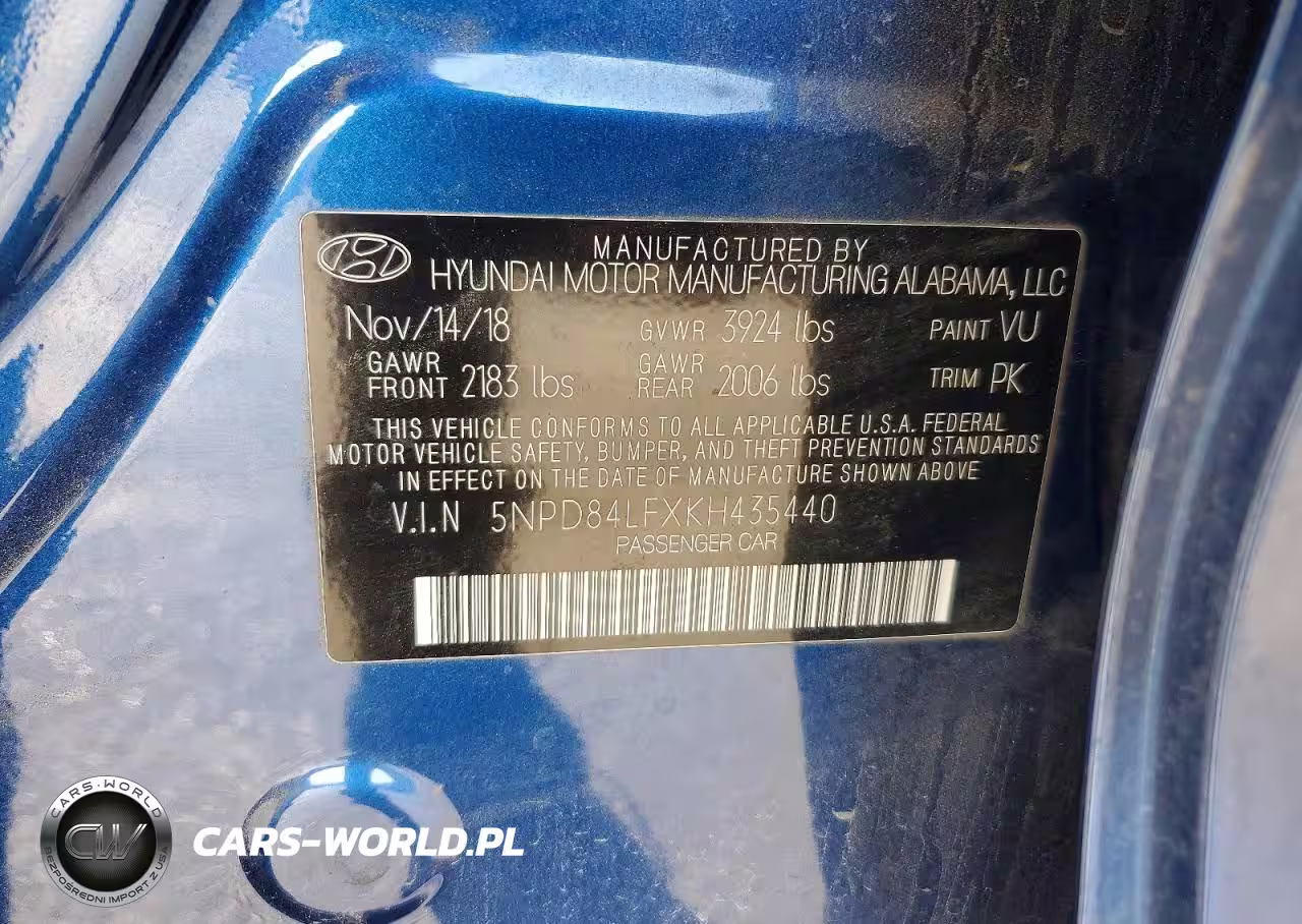 2019 Hyundai Elantra Sel VIN:5NPD84LFXKH435440 - 13