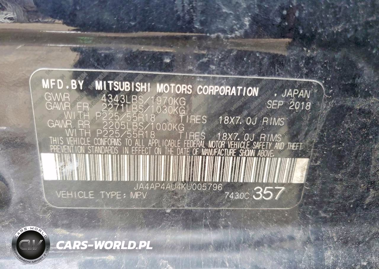 2019 Mitsubishi Outlander Sport Se VIN:JA4AP4AU4KU005796 - 12