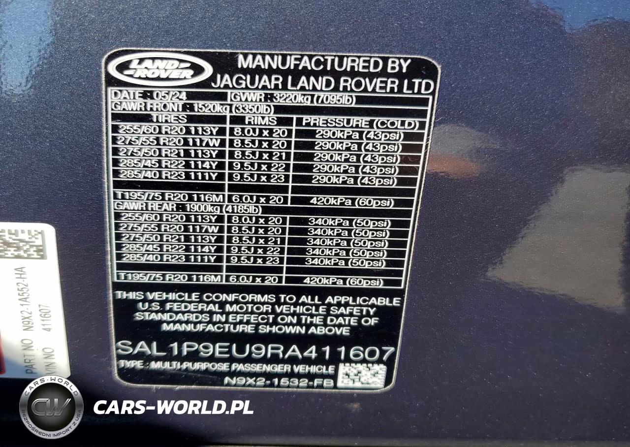 2024 Land Rover Range Rover Sport Se VIN:SAL1P9EU9RA411607 - 14
