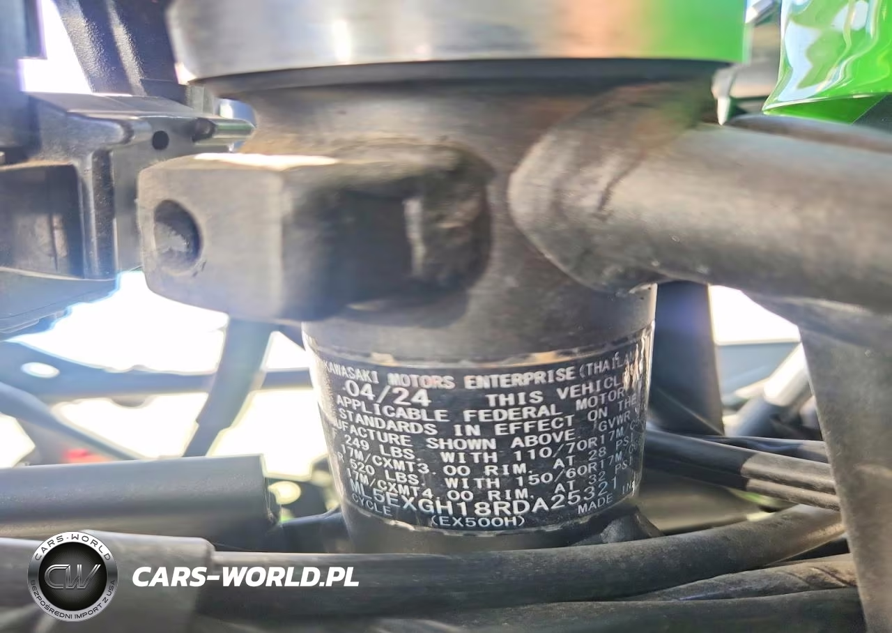 2024 Kawasaki Ex500 H VIN:ML5EXGH18RDA25321 - 9