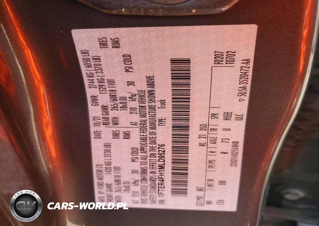 2021 Ford Ranger Xl VIN:1FTER4FH1MLD95276 - 12