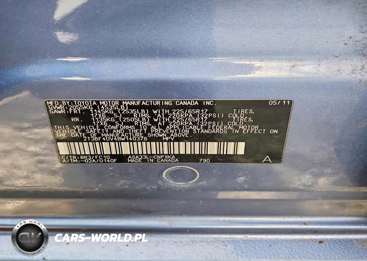 2011 Toyota Rav4 Base VIN:2T3BF4DV4BW140376 - 13