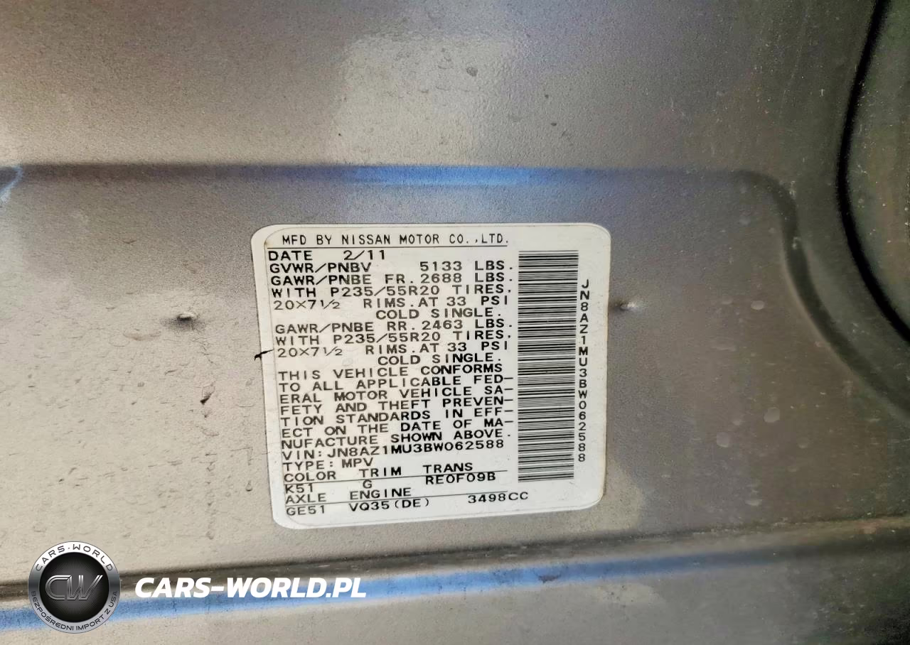 2011 Nissan Murano S VIN:JN8AZ1MU3BW062588 - 13