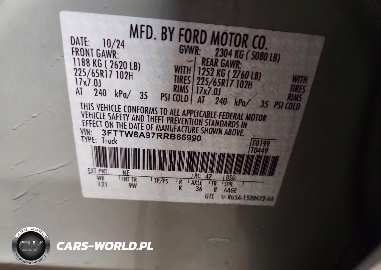 2024 Ford Maverick Xl VIN:3FTTW8A97RRB66990 - 12