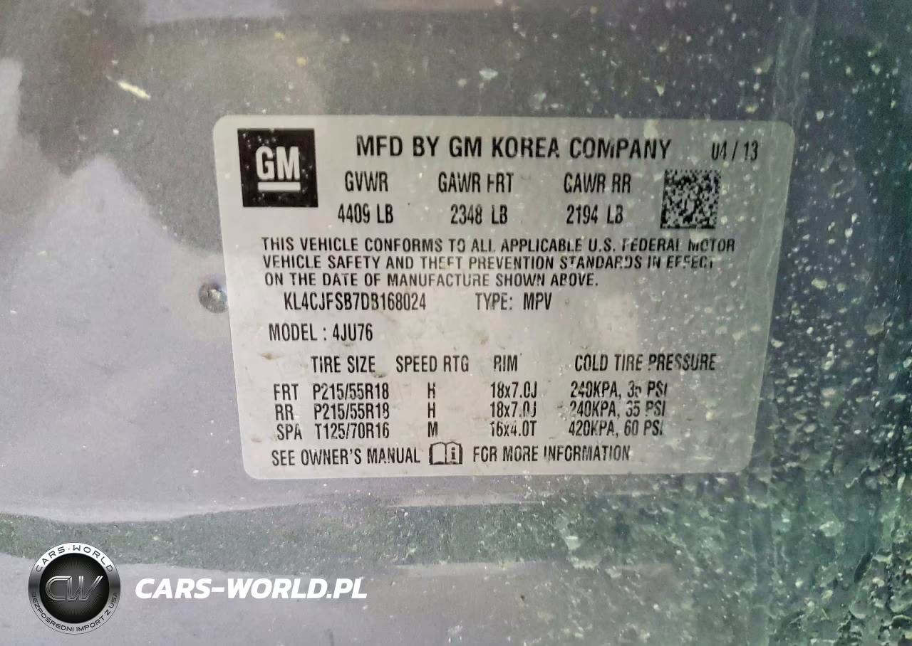 2013 Buick Encore Convenience VIN:KL4CJFSB7DB168024 - 13