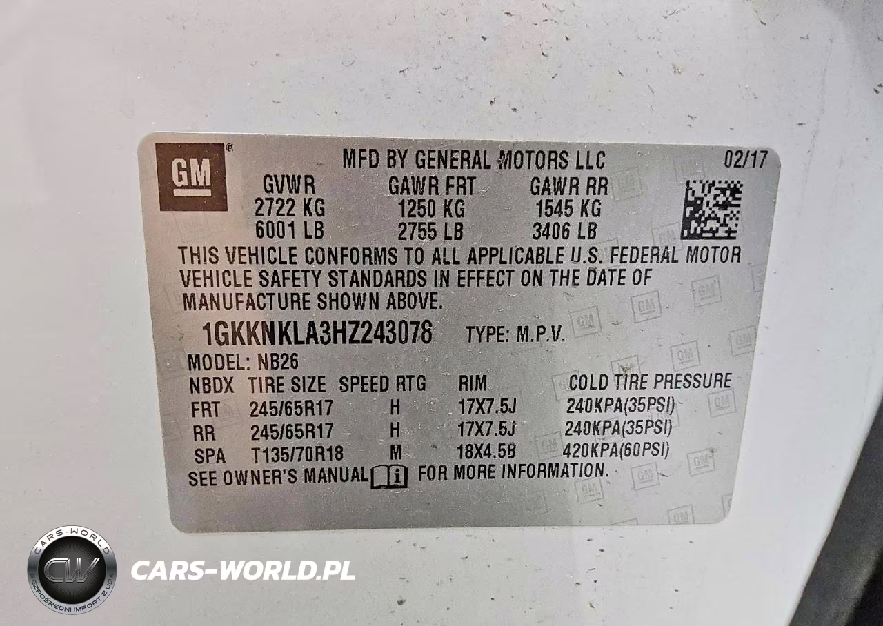2017 GMC Acadia Sle VIN:1GKKNKLA3HZ243078 - 13