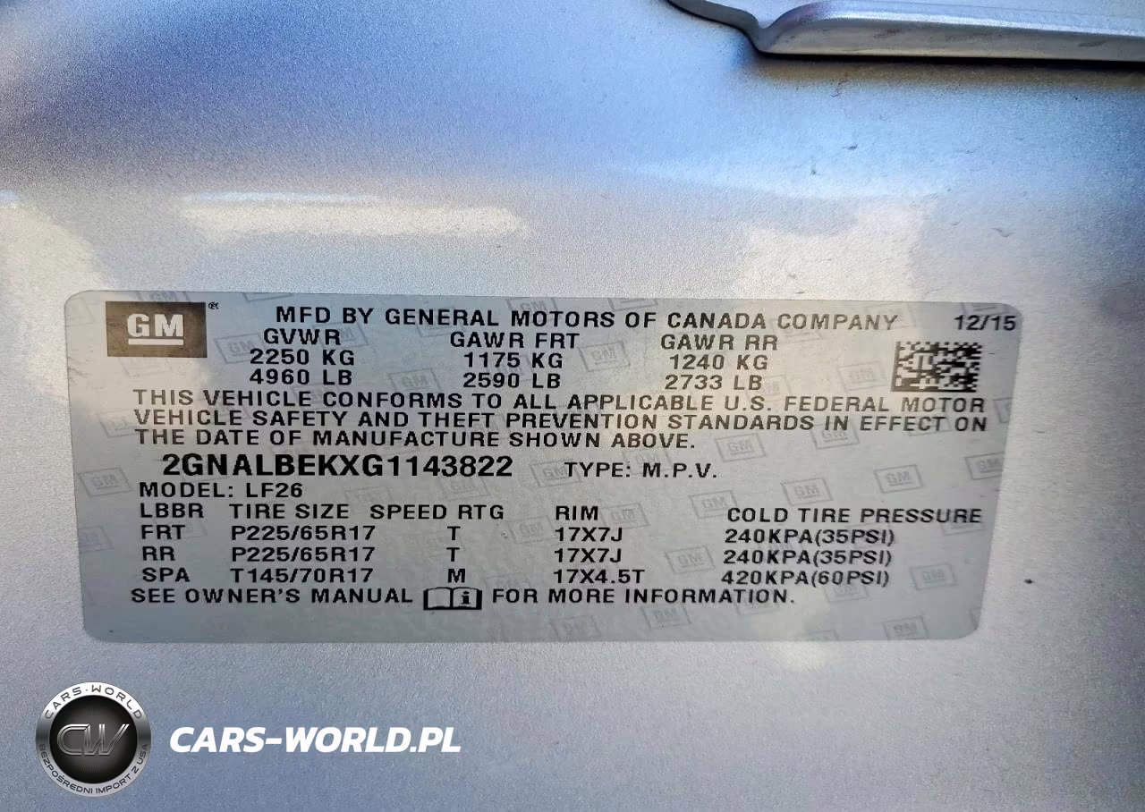 2016 Chevrolet Equinox Ls VIN:2GNALBEKXG1143822 - 13