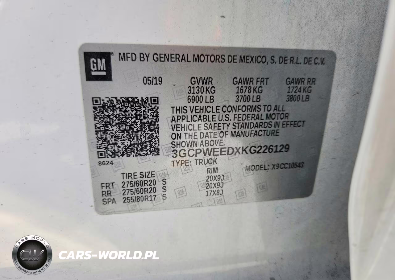 2019 Chevrolet Silverado C1500 Ltz VIN:3GCPWEEDXKG226129 - 12