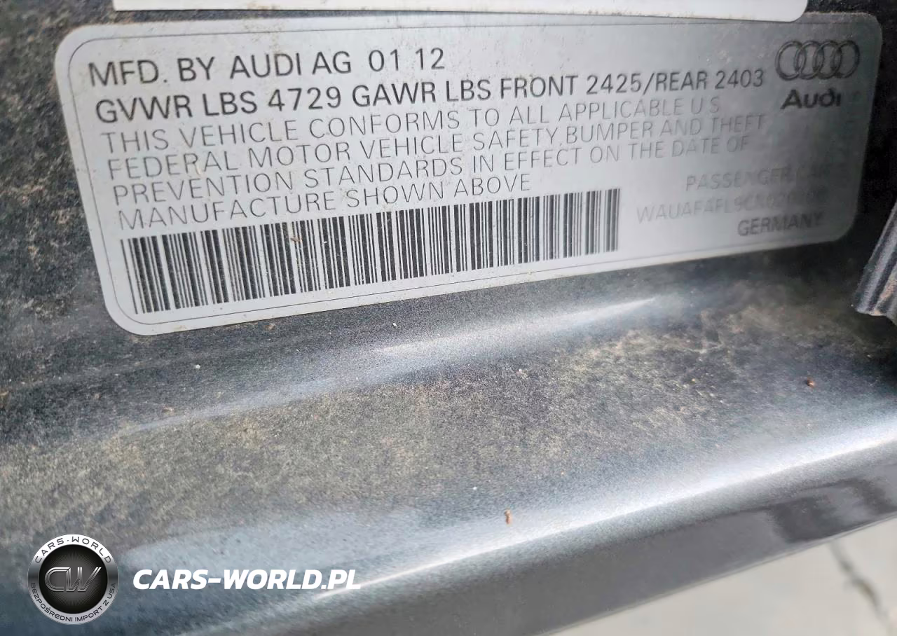 2012 Audi A4 Premium VIN:WAUAFAFL9CN020200 - 12