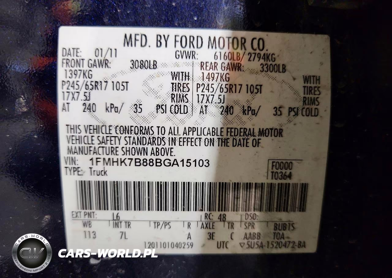 2011 Ford Explorer VIN:1FMHK7B88BGA15103 - 13