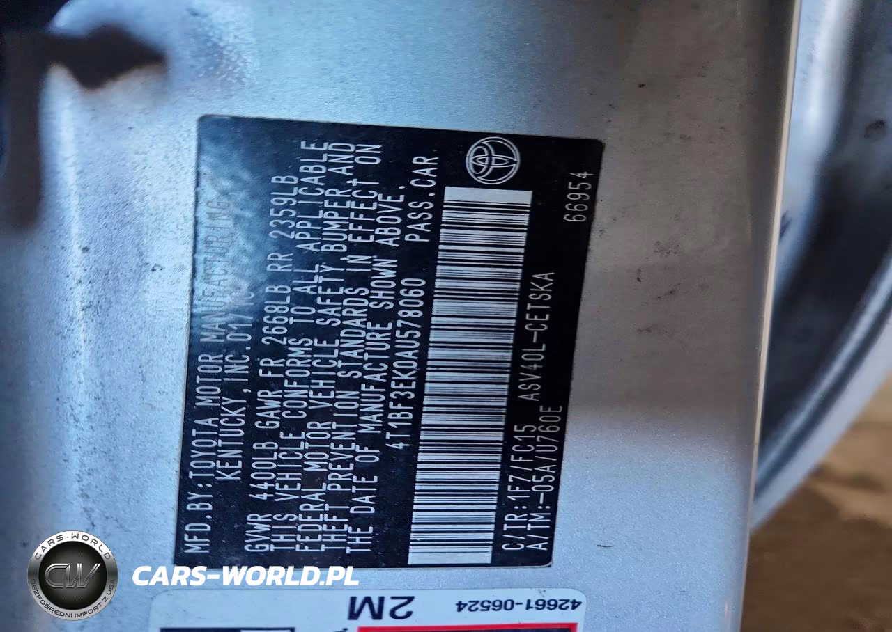 2010 Toyota Camry Se VIN:4T1BF3EK0AU578060 - 12