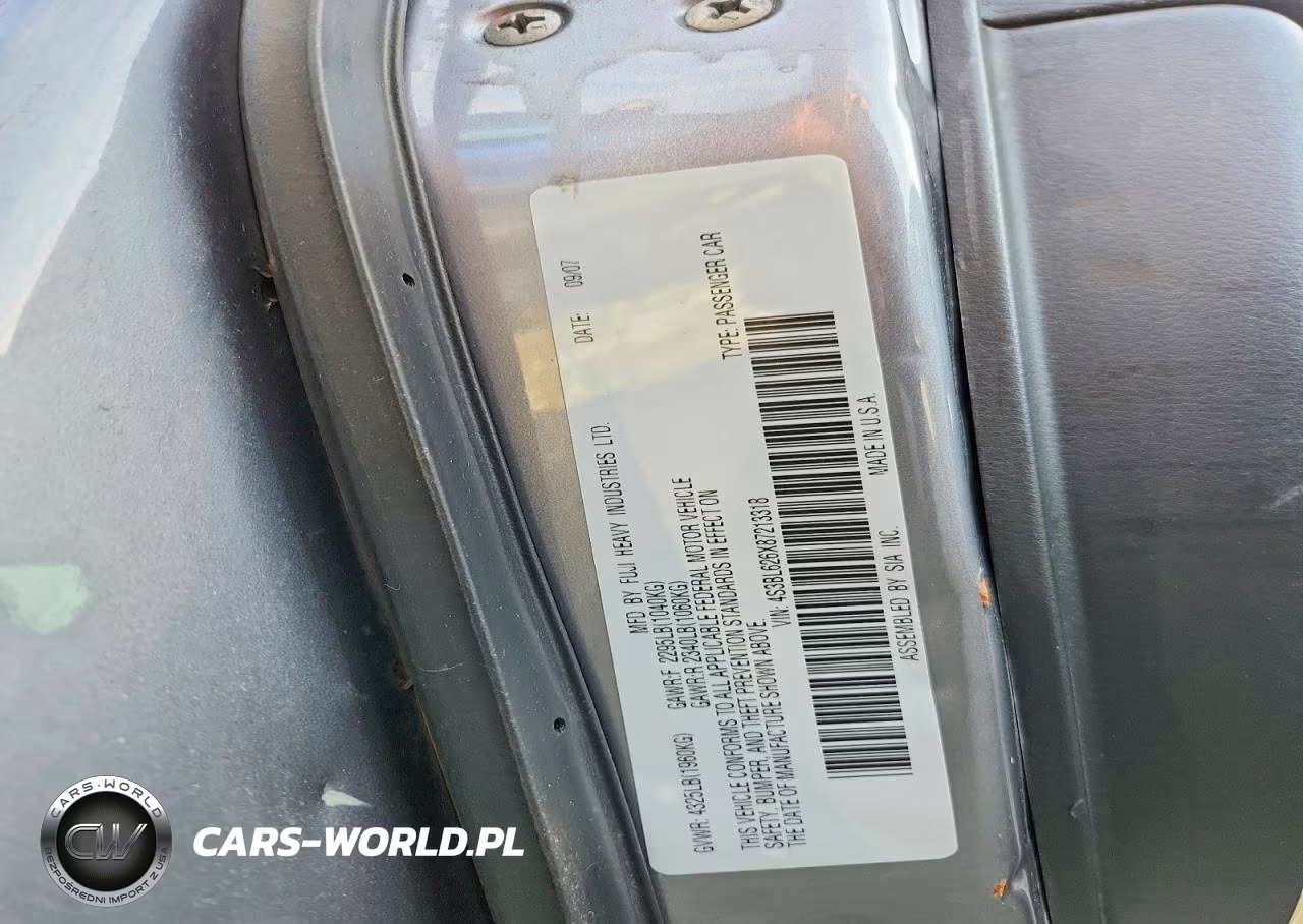 2008 Subaru Legacy 2.5I Limited VIN:4S3BL626X87213318 - 12