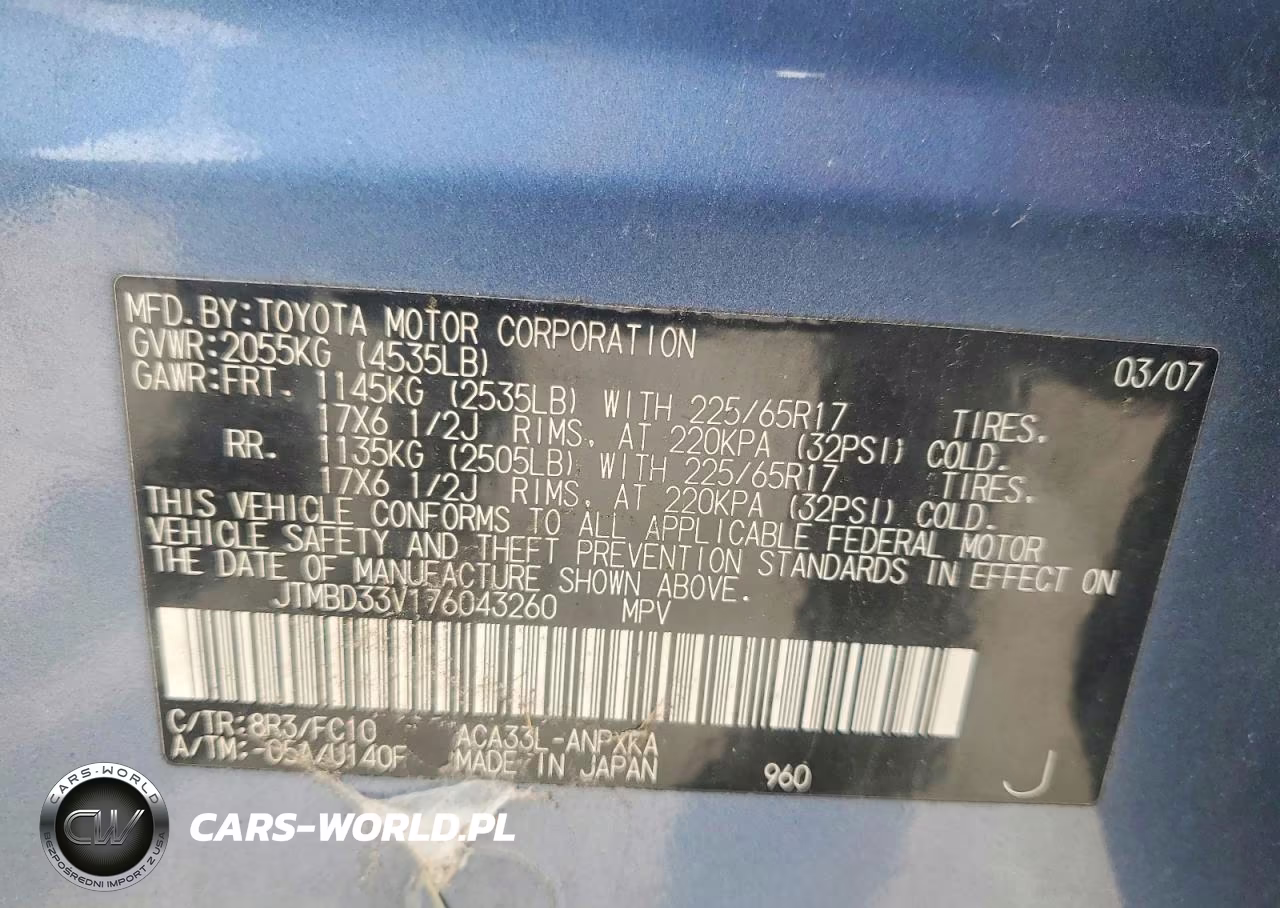 2007 Toyota Rav 4 VIN:JTMBD33V176043260 - 13
