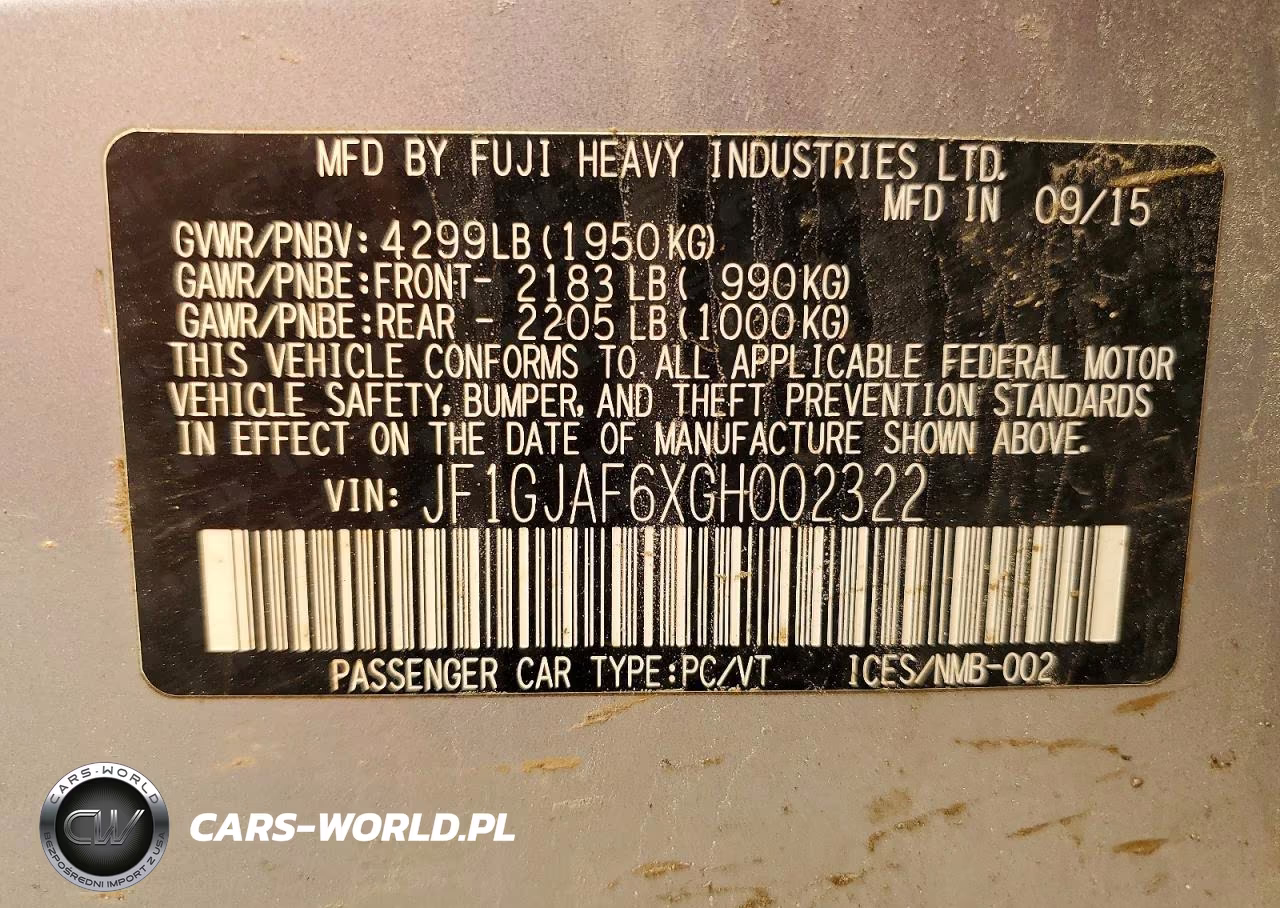 2016 Subaru Impreza Premium Plus VIN:JF1GJAF6XGH002322 - 13