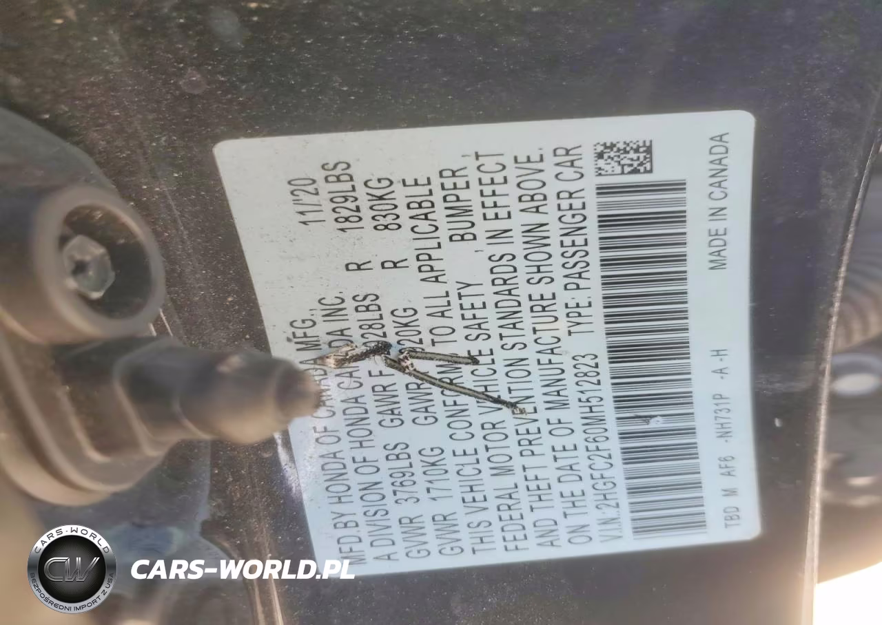 2021 Honda Civic Lx VIN:2HGFC2F60MH512823 - 13
