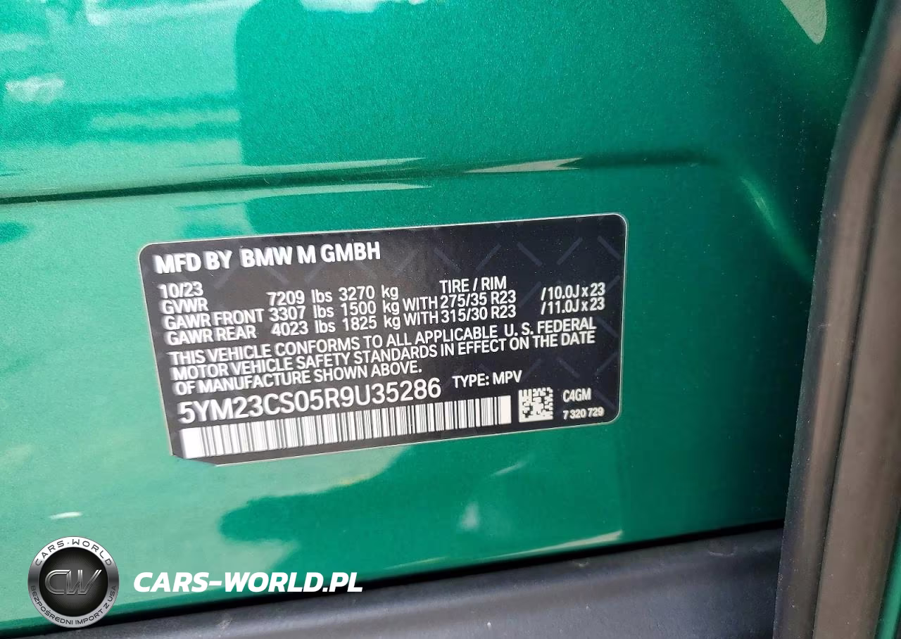 2024 BMW Xm VIN:5YM23CS05R9U35286 - 13