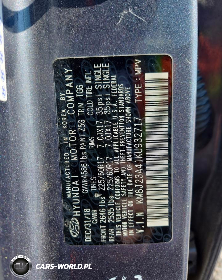 2019 Hyundai Tucson Se VIN:KM8J23A41KU932717 - 13