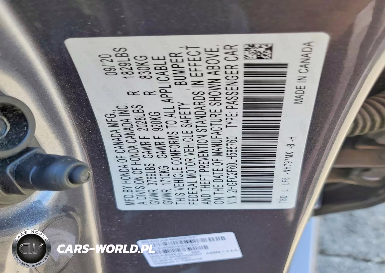 2020 Honda Civic Lx VIN:2HGFC2F60LH586760 - 12