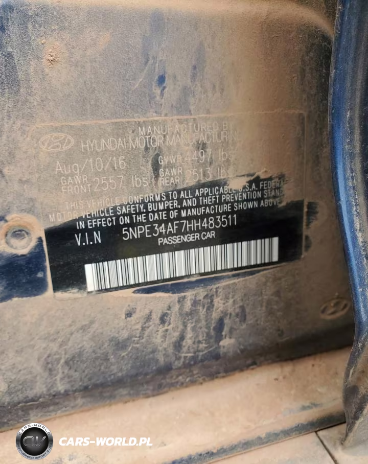 2017 HYUNDAI SONATA SPO SPORT VIN:5NPE34AF7HH483511 - 13