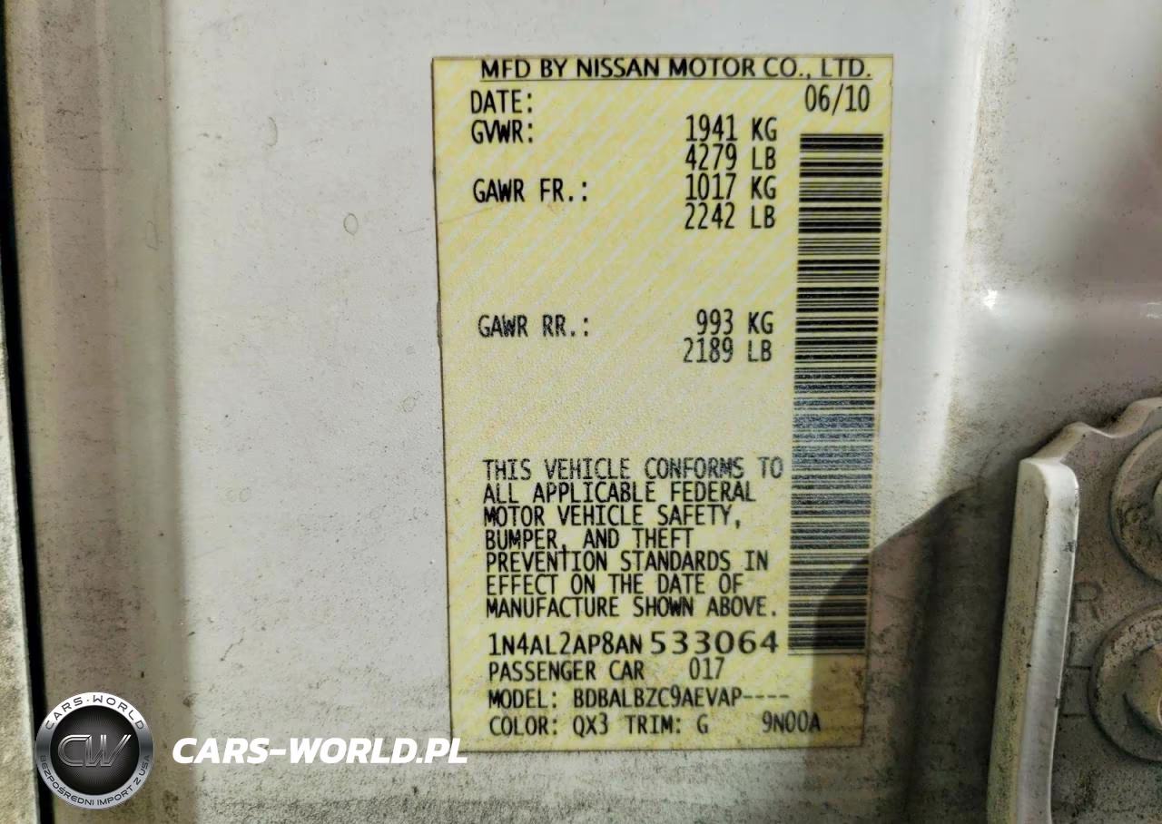 2010 Nissan Altima 2.5 VIN:1N4AL2AP8AN533064 - 12
