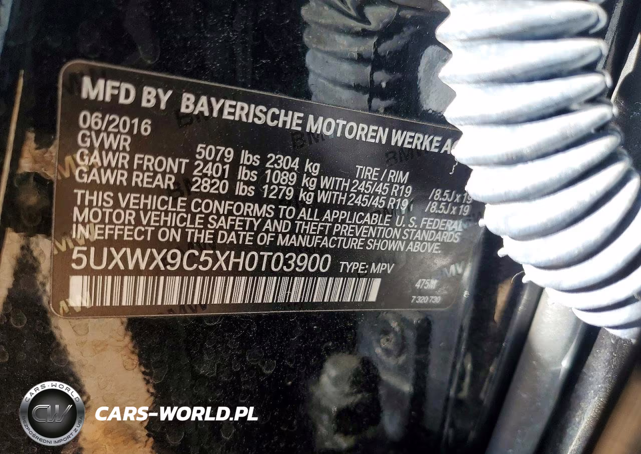 2017 BMW X3 xDrive28I VIN:5UXWX9C5XH0T03900 - 13