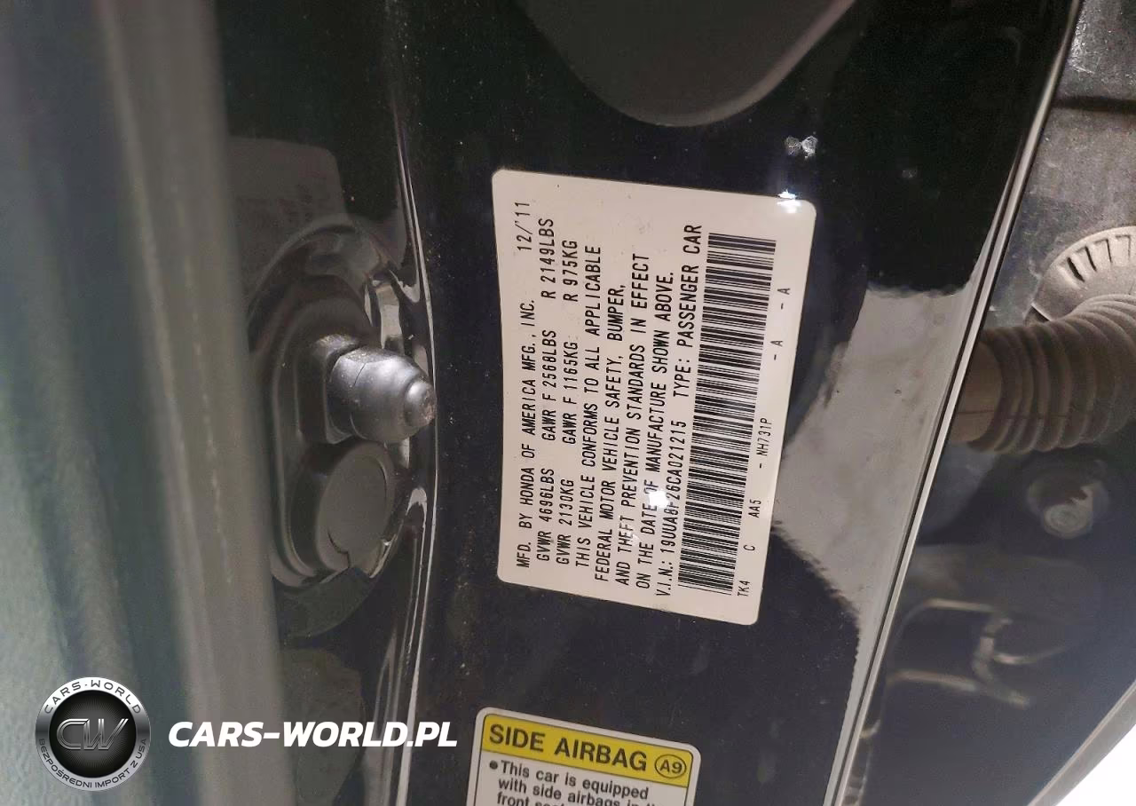 2012 Acura Tl VIN:19UUA8F26CA021215 - 12
