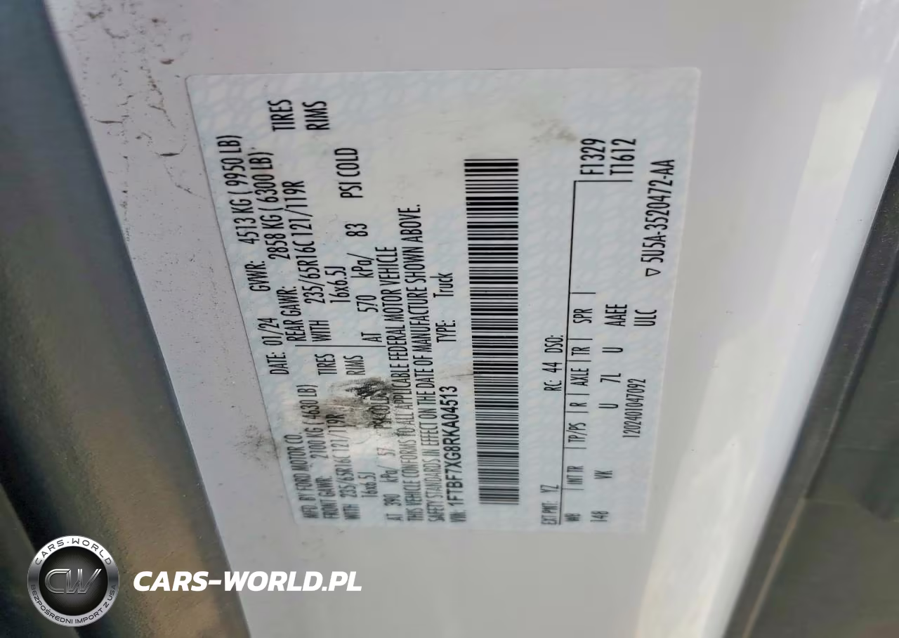 2024 Ford Transit 350 Hd Utility - Service Van VIN:1FTBF7XG8RKA04513 - 13