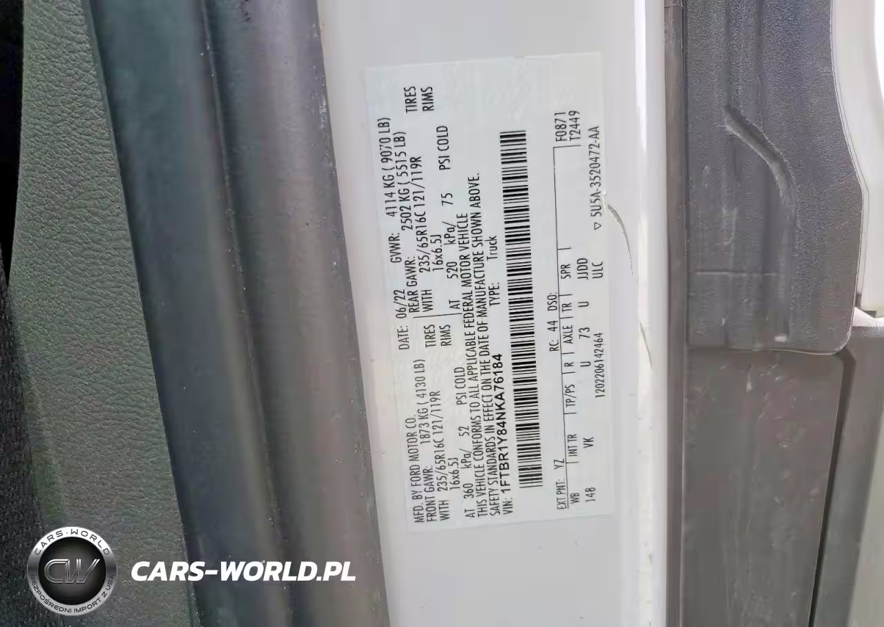 2022 Ford Transit 250 Utility - Service Van VIN:1FTBR1Y84NKA76184 - 13