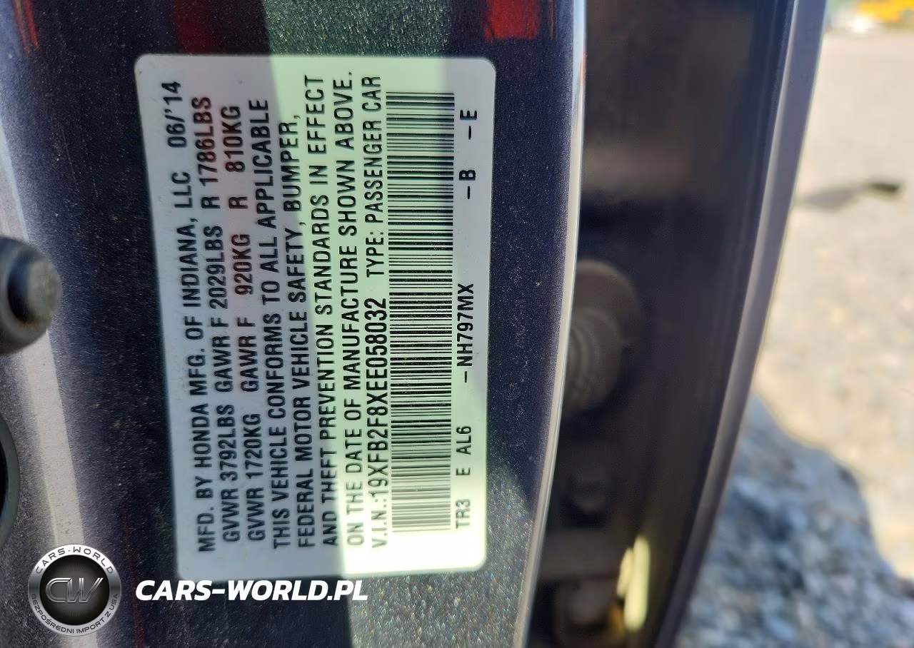 2014 Honda Civic Ex VIN:19XFB2F8XEE058032 - 12